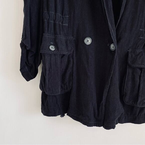 Free People Charly blazer in midnight black size extra small - Picture 8 of 10